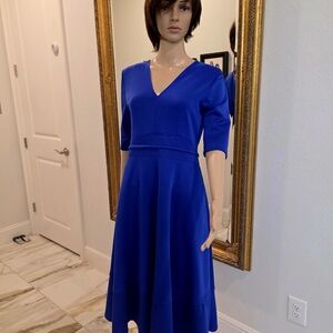 Source Unknown Royal Blue Midi Dress Perfect For Traveling. Anti Wrinkle
